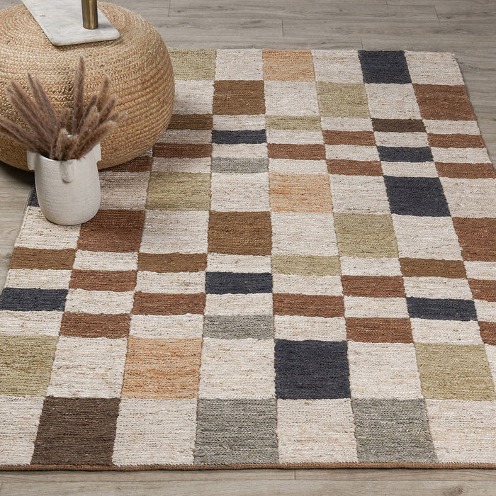 Soumak Jute Check Rug