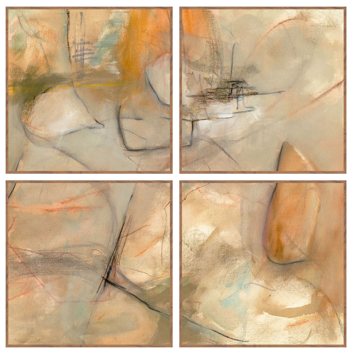 Ochre I Painting Set of 4 by Buddy Whitlock