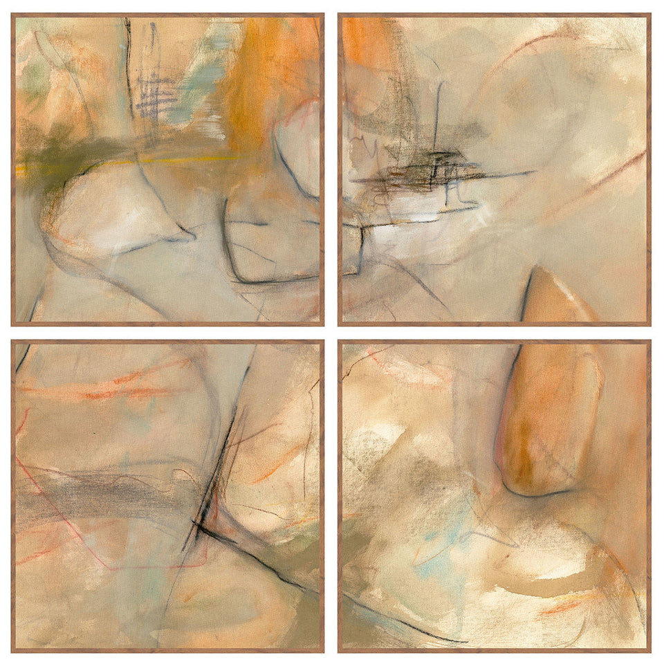 Ochre I Painting Set of 4 by Buddy Whitlock