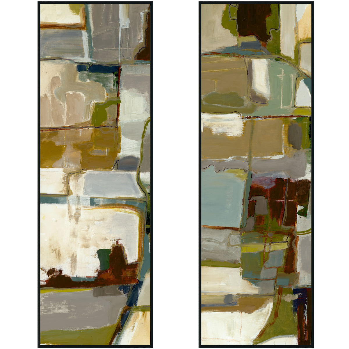 Topograph I & II Painting Set of 2 by Buddy Whitlock